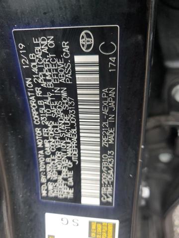 JTDEPRAE8LJ093137 - 2020 TOYOTA COROLLA LE შავი ფოტო 12