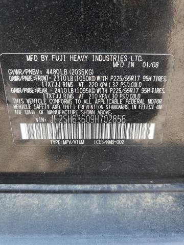 JF2SH63609H702856 - 2009 SUBARU FORESTER 2.5X PREMIUM BLACK photo 13
