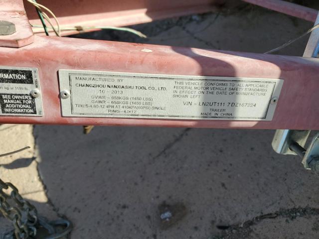 LN2UT1117DZ167224 - 2013 UTILITY TRAILER Շագանակագույն լուսանկար 10