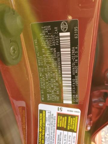 4T1C11AK6NU698769 - 2022 TOYOTA CAMRY LE RED photo 13