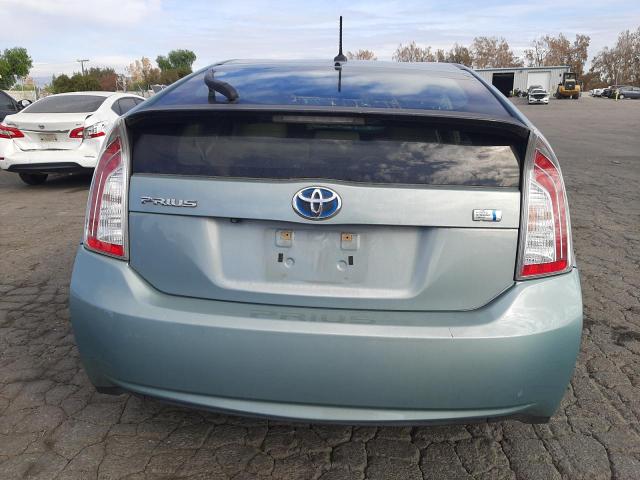 JTDKN3DU2D1630708 - 2013 TOYOTA PRIUS TURQUOISE photo 6