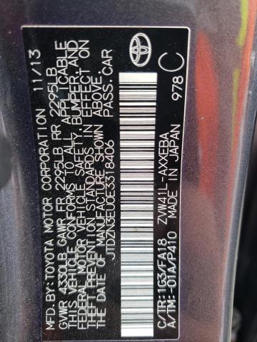 JTDZN3EU0E3318406 - 2014 TOYOTA PRIUS V GRAY photo 13