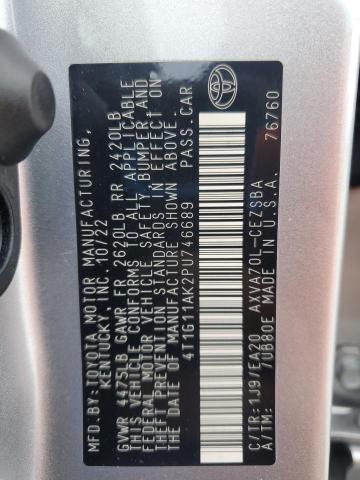 4T1G11AK2PU746689 - 2023 TOYOTA CAMRY SE NIGHT SHADE SILVER photo 13