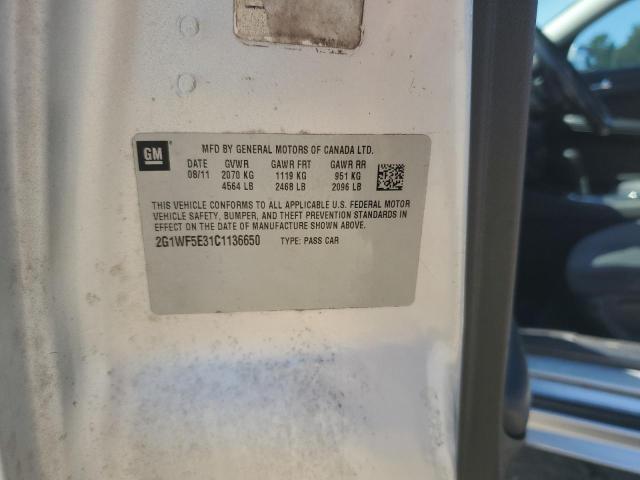 2G1WF5E31C1136650 - 2012 CHEVROLET IMPALA LS SILVER photo 12