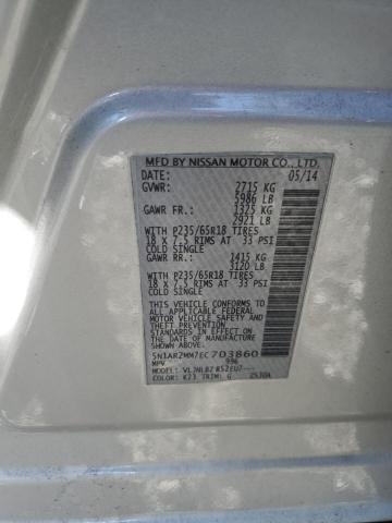 5N1AR2MM7EC703860 - 2014 NISSAN PATHFINDER S Күміс фото 13