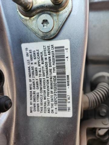19XFC1F31GE031834 - 2016 HONDA CIVIC EX SILVER photo 12