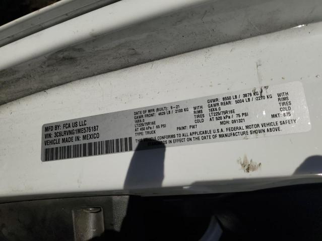 3C6LRVNG1ME576187 - 2021 RAM PROMASTER 1500 STANDARD Ağ foto 13