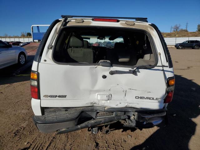 1GNEK13T15J255938 - 2005 CHEVROLET TAHOE K1500 WHITE photo 6