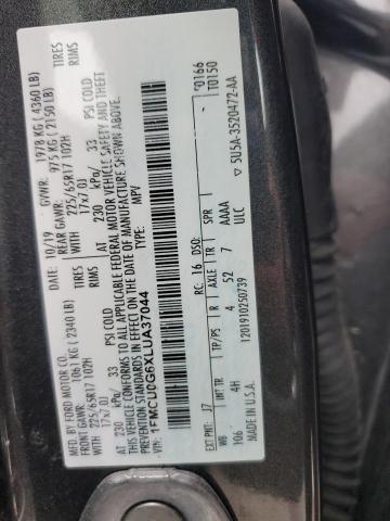 1FMCU0G6XLUA37044 - 2020 FORD ESCAPE SE GRAY photo 14