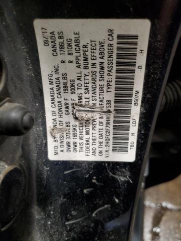 2HGFC2F79HH577538 - 2017 HONDA CIVIC EX CHARCOAL photo 12