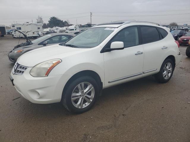 JN8AS5MVXDW606933 - 2013 NISSAN ROGUE S WHITE photo 1