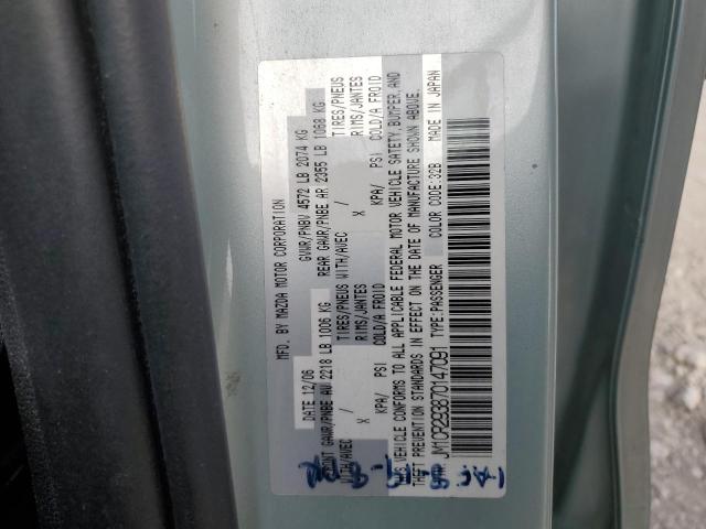 JM1CR293870147091 - 2007 MAZDA 5 TEAL photo 12