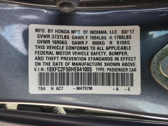 19XFC2F50HE041005 - 2017 HONDA CIVIC LX CHARCOAL photo 12