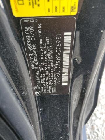 WBAUL73519VJ76951 - 2009 BMW 128 I BLACK photo 12