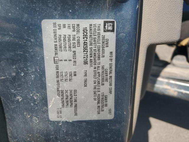 1GCEC14X58Z172106 - 2008 CHEVROLET SILVERADO C1500 BLUE photo 12