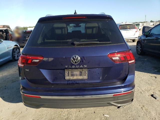 3VV3B7AX5NM074628 - 2022 VOLKSWAGEN TIGUAN SE BLUE photo 6