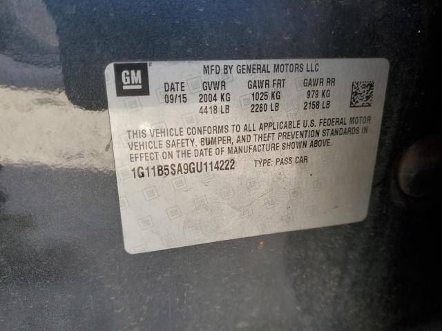 1G11B5SA9GU114222 - 2016 CHEVROLET MALIBU LIM LS CHARCOAL photo 13