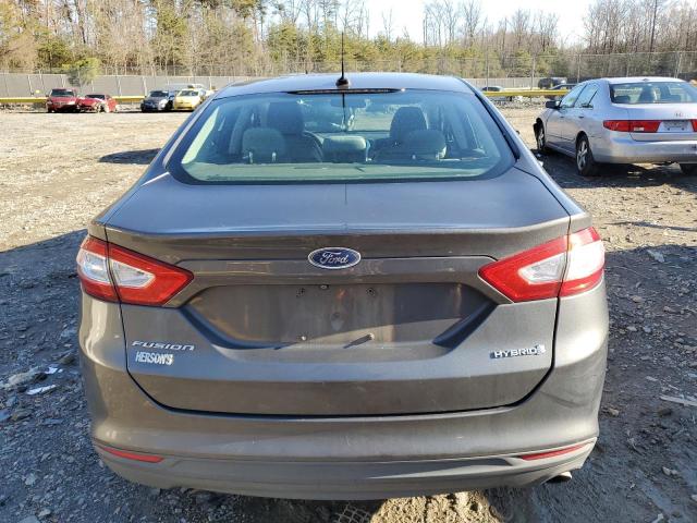 3FA6P0UU4FR256255 - 2015 FORD FUSION S HYBRID GRAY photo 6