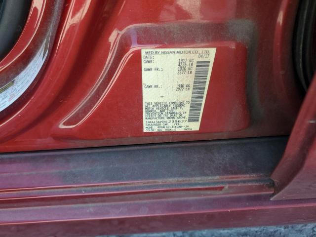 1N4AL3AP0HC239637 - 2017 NISSAN ALTIMA 2.5 წითელი ფოტო 12