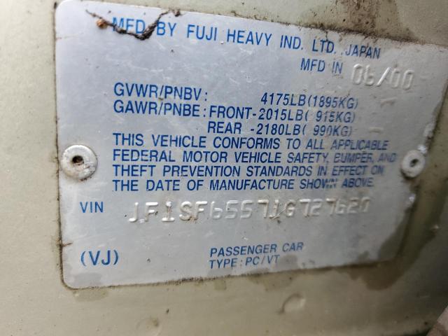 JF1SF65571G727620 - 2001 SUBARU FORESTER S ბეჟი ფოტო 12