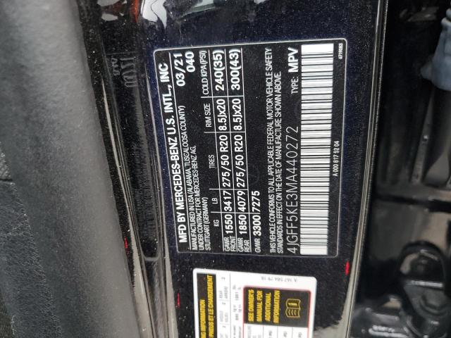 4JGFF5KE3MA440272 - 2021 MERCEDES-BENZ GLS 450 4MATIC BLACK photo 13