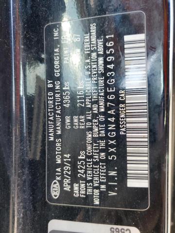 5XXGN4A76EG349561 - 2014 KIA OPTIMA EX BLACK photo 12