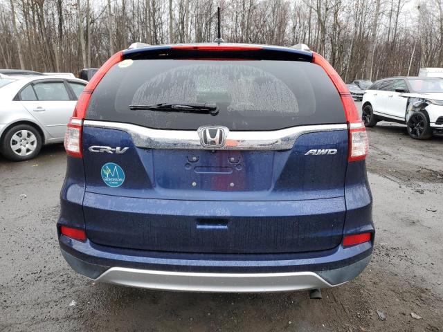 2HKRM4H76FH656039 - 2015 HONDA CR-V EXL BLUE photo 6