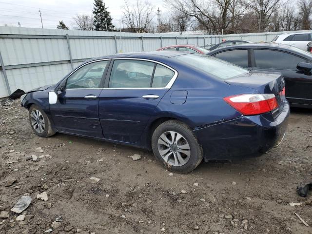 1HGCR2F38DA028842 - 2013 HONDA ACCORD LX BLUE photo 2