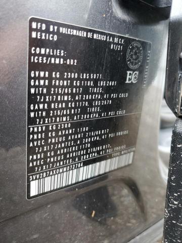 3VV2B7AX0MM072764 - 2021 VOLKSWAGEN TIGUAN SE 灰色 照片 14