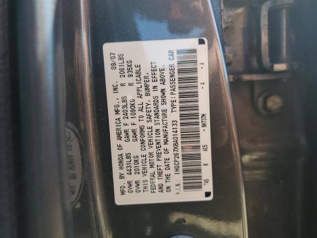 1HGCP267X8A014133 - 2008 HONDA ACCORD EX GRAY photo 12