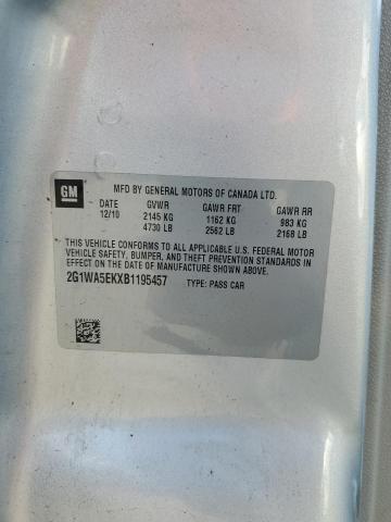 2G1WA5EKXB1195457 - 2011 CHEVROLET IMPALA LS Күміс фото 12