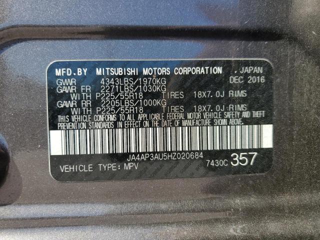 JA4AP3AU5HZ020684 - 2017 MITSUBISHI OUTLANDER ES GRAY photo 13