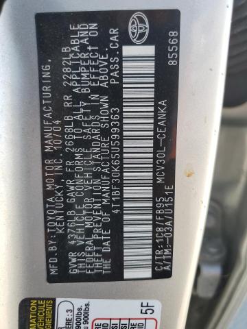 4T1BF30K65U599363 - 2005 TOYOTA CAMRY LE SILVER photo 13