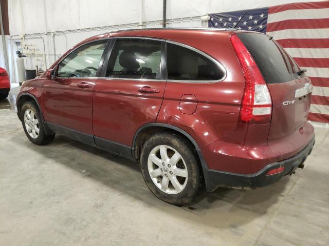 JHLRE48738C040233 - 2008 HONDA CR-V EXL BURGUNDY photo 2