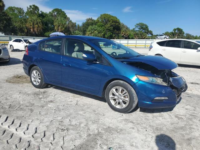JHMZE2H78BS005054 - 2011 HONDA INSIGHT EX BLUE photo 4