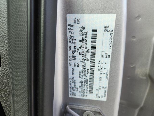 1FMCU0JD2HUD33996 - 2017 FORD ESCAPE TITANIUM Күміс фото 13