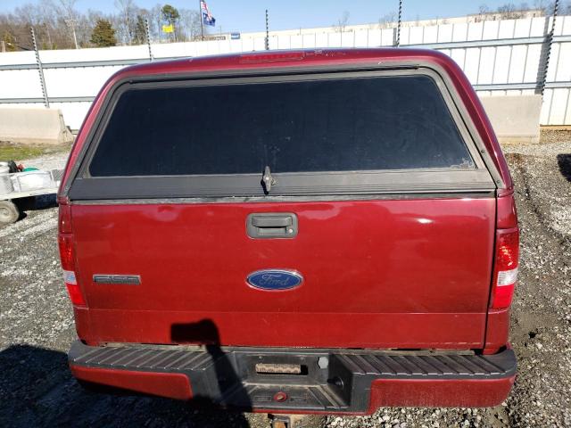 1FTPX12585NA98844 - 2005 FORD F150 BURGUNDY photo 6