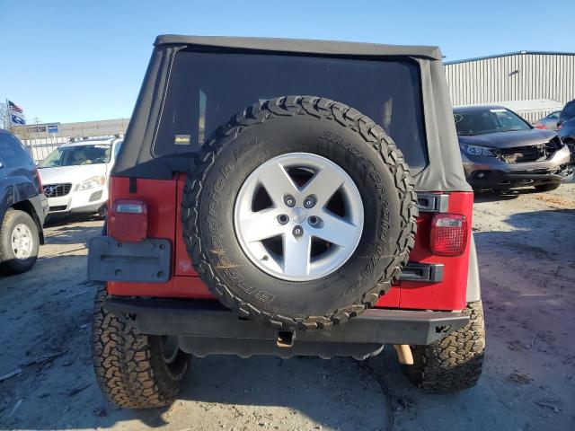 1J4FA69S75P385984 - 2005 JEEP WRANGLER / RUBICON RED photo 6