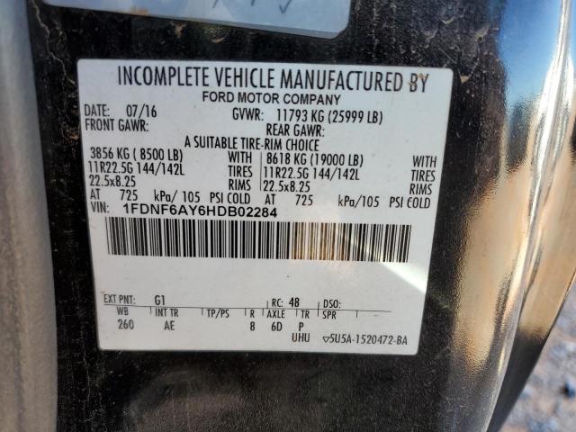 1FDNF6AY6HDB02284 - 2017 FORD F650 SUPER DUTY BLACK photo 12