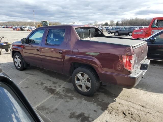 5FPYK16549B109654 - 2009 HONDA RIDGELINE RTL BURGUNDY photo 2