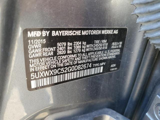 5UXWX9C52G0D82674 - 2016 BMW X3 XDRIVE28I GRAY photo 14