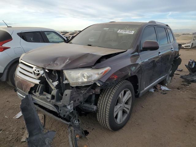 5TDDK3EH2CS093780 - 2012 TOYOTA HIGHLANDER LIMITED MAROON photo 1