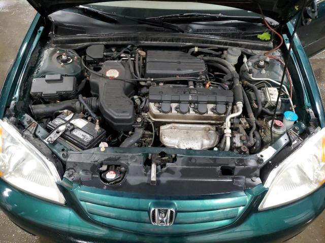 2HGES26741H555015 - 2001 HONDA CIVIC EX GREEN photo 11