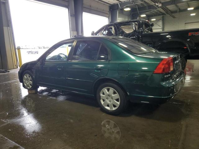 2HGES26741H555015 - 2001 HONDA CIVIC EX GREEN photo 2