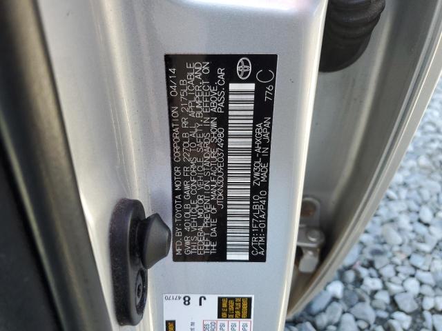 JTDKN3DU9E0374980 - 2014 TOYOTA PRIUS ნაცრისფერი ფოტო 12