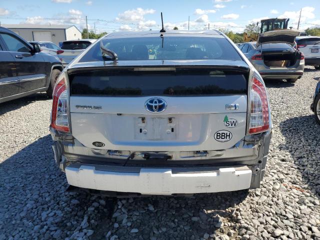 JTDKN3DU9E0374980 - 2014 TOYOTA PRIUS ნაცრისფერი ფოტო 6