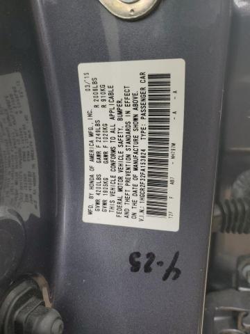 1HGCR2F32FA153824 - 2018 HONDA ACCORD LX GRAY photo 12