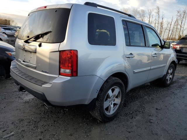 5FNYF4H55BB054598 - 2011 HONDA PILOT EXL SILVER photo 3