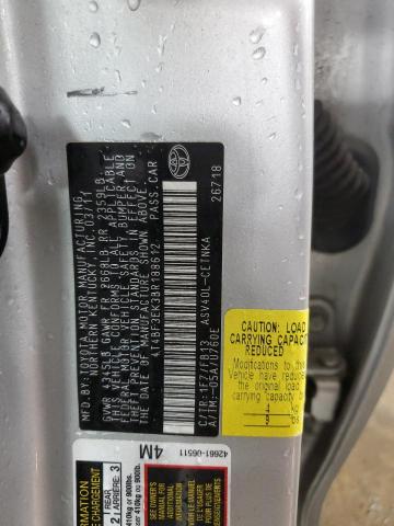 4T4BF3EK3BR188612 - 2011 TOYOTA CAMRY BASE Plata foto 12