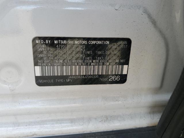 JA4AD3A34JZ000335 - 2018 MITSUBISHI OUTLANDER SE Ağ foto 12